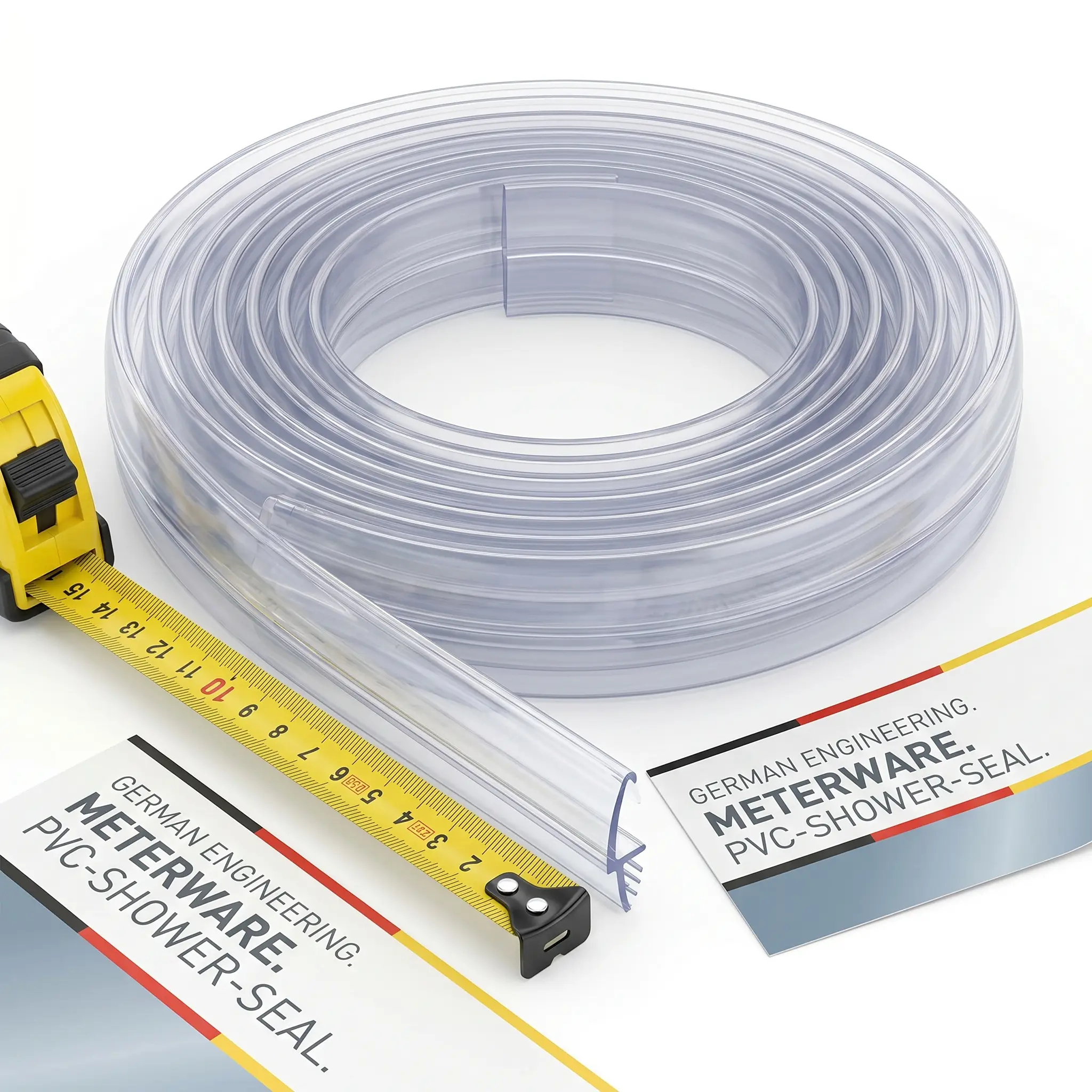 Shower seal sold by the metre — rubber seal strip for cutting to size