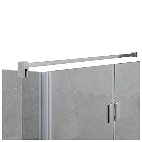 Stabilisierungsstange für Duschen, Stabilisator Duschwand, Stabilisationsstange Glas-Wand (150cm, Edelstahl Eckig)