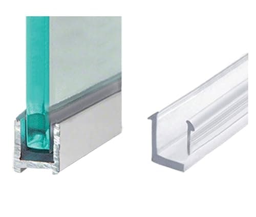 Aluminium U-Profil Dusche 200cm Edelstahl gebürstet I Wandanschlussprofil für 8mm Glas Duschabtrennung I Wandprofil Walk-In-Dusche I Duschprofil I Klemmprofil Wandhalterung