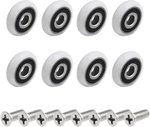 Rollen für Duschkabinentür, 19 mm, 8 Stück