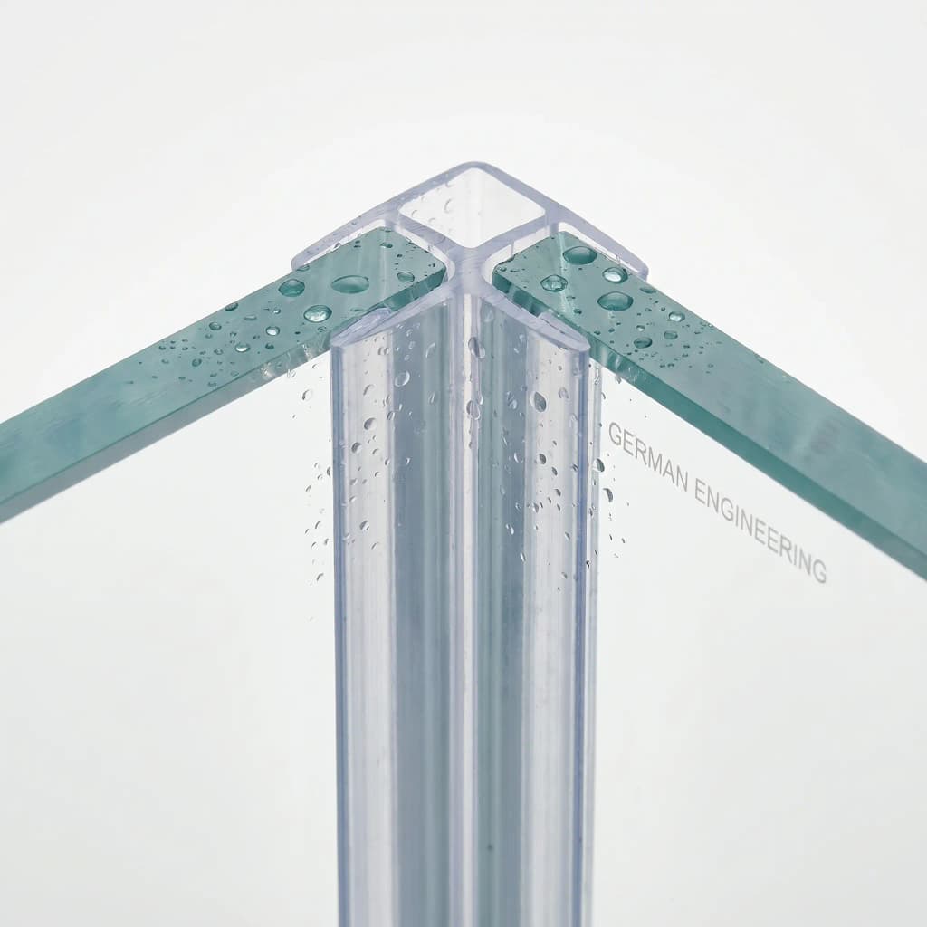 Duschdichtungsprofil Eckdichtung für Glas-zu-Glas-Verbindungen