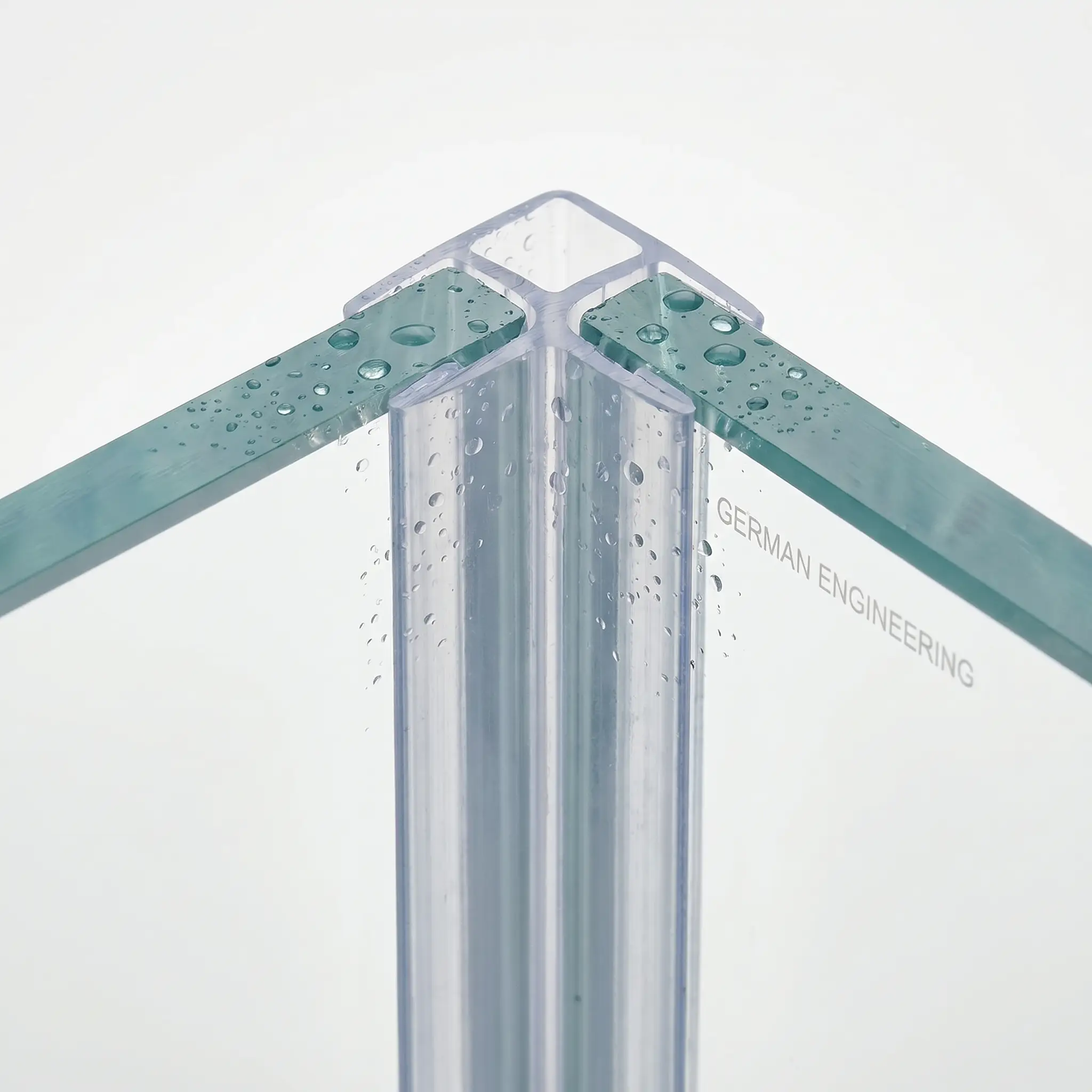 Duschkabinendichtung — Eckdichtung für die Glas-zu-Glas-Verbindung im Eckeinstieg